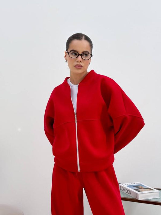 RED AUTUMN/WINTER HOODIE & SWEATPANTS SET