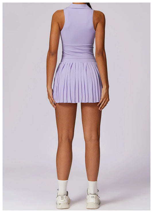 TENNIS SKORT AND TOP SET - LILAC