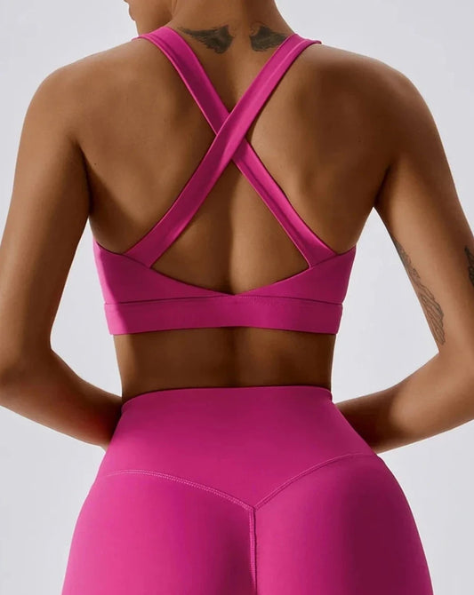 THE IRIS HIGH SUPPORT SPORTS BRA - PINK