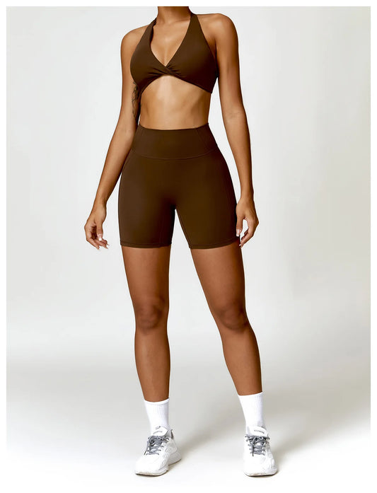 SHAPE ENHANCING SHORTS - BROWN