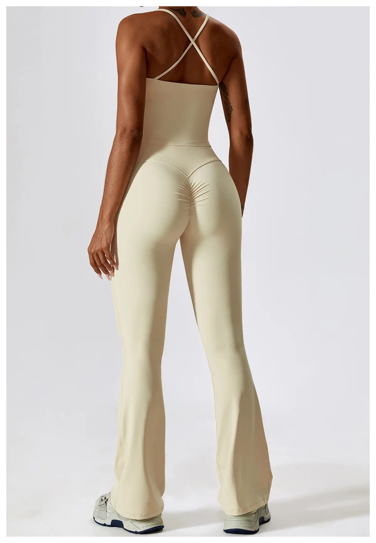 CAMI AND FLARED SET - CREAM