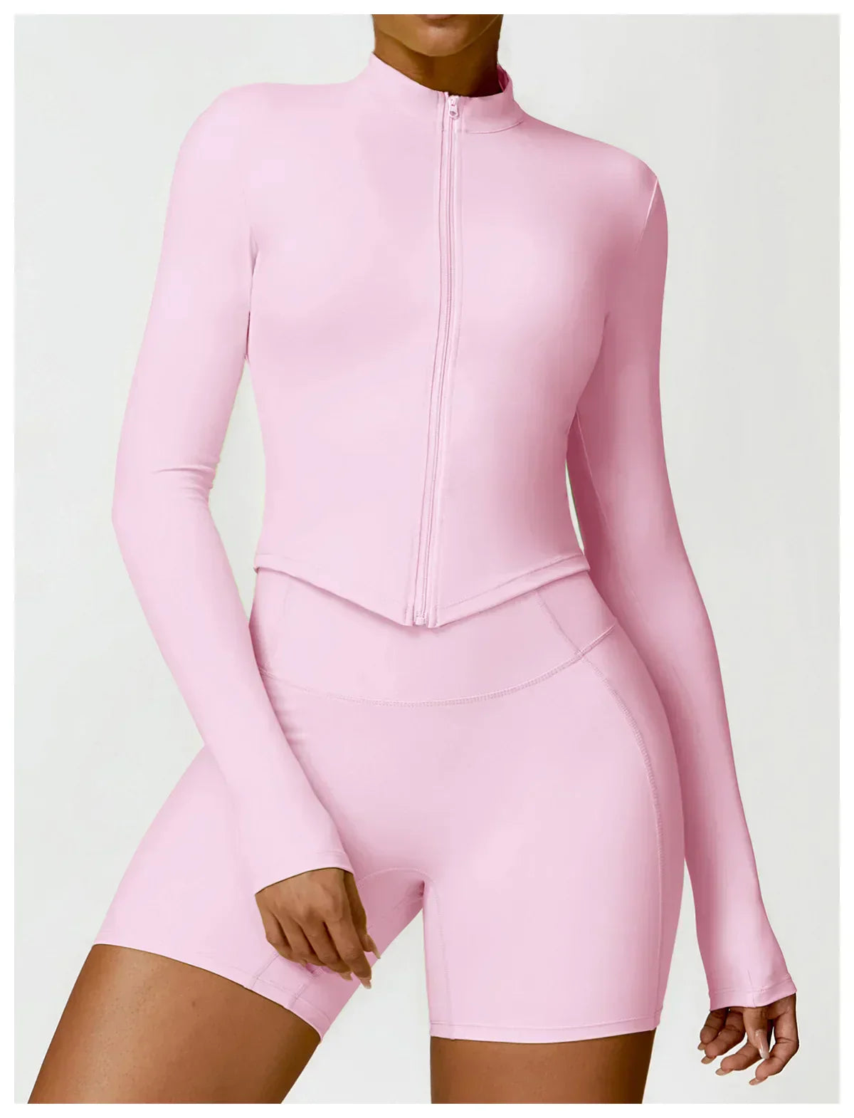 SHAPE ENHANCING LONG SLEEVE JACKET - PINK