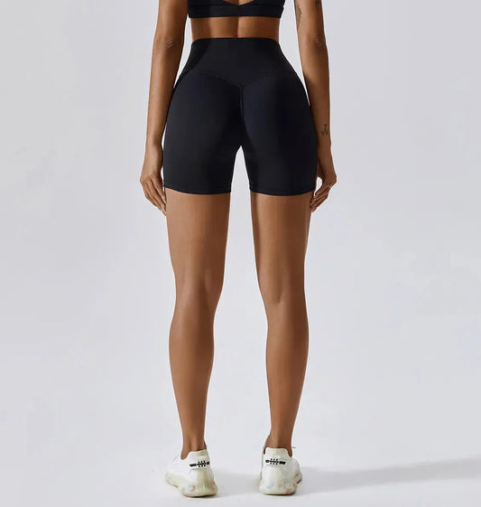 THE IRIS HIGH WAIST SHORTS - BLACK