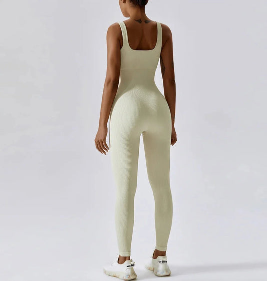 SEAMLESS JUMPSUIT - WHITE