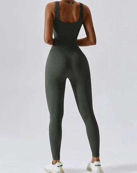SEAMLESS JUMPSUIT - GREY