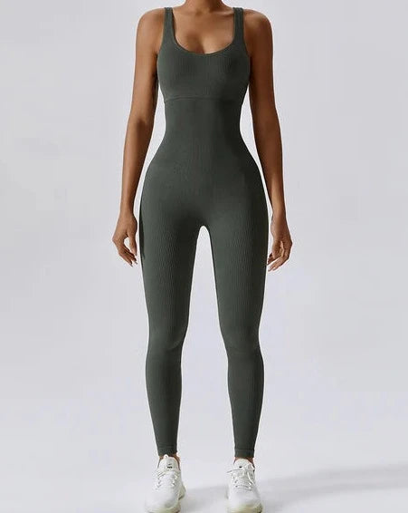 SEAMLESS JUMPSUIT - GREY