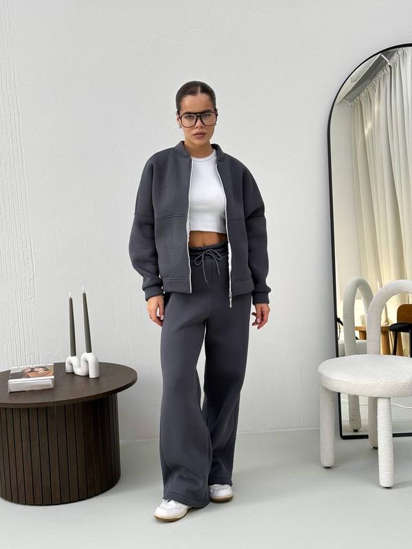 GREY AUTUMN/WINTER HOODIE & SWEATPANTS SET