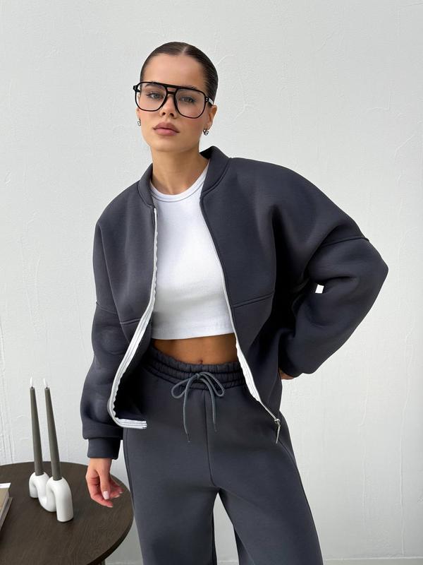 GREY AUTUMN/WINTER HOODIE & SWEATPANTS SET