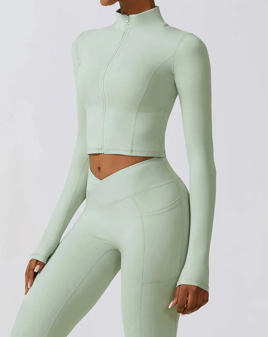 FITTED CONTOUR SPORTS JACKET - SAGE
