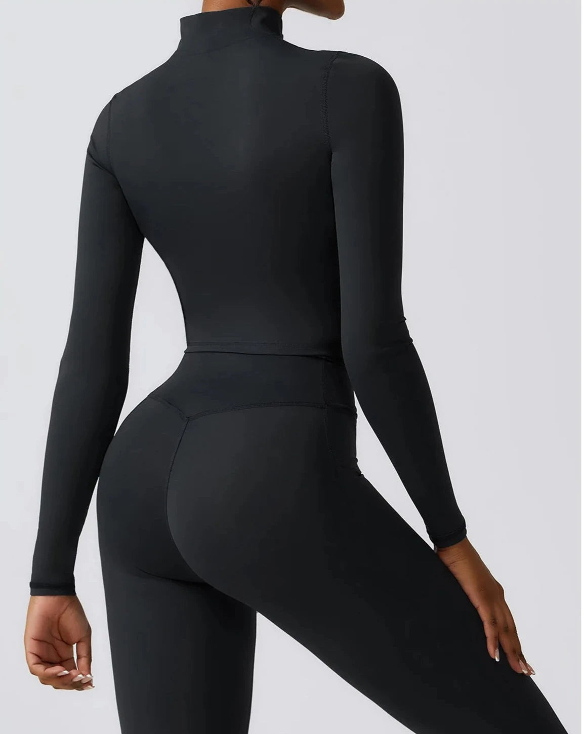 FITTED CONTOUR SPORTS JACKET - BLACK