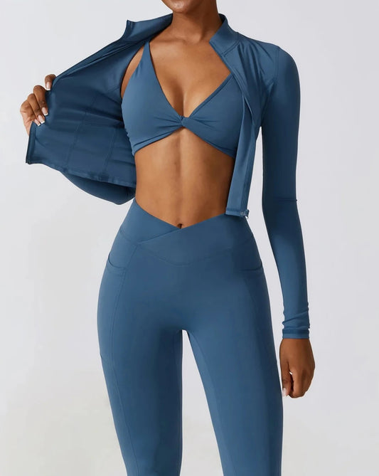 FITTED CONTOUR SPORTS JACKET - NAVY
