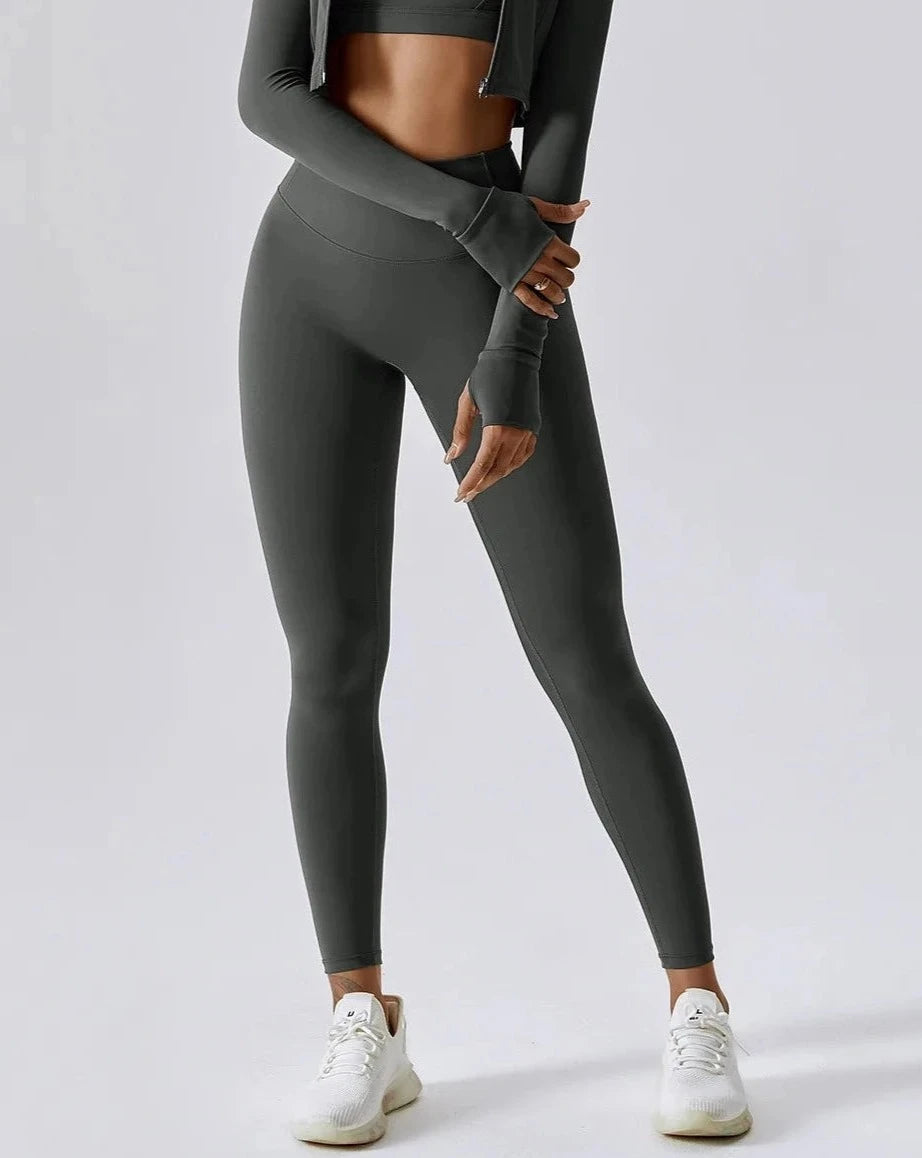 THE IRIS HIGH WAIST LEGGINGS - GREY