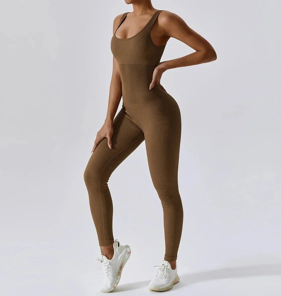 SEAMLESS JUMPSUIT - WHITE