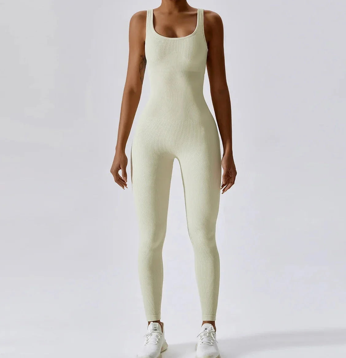 SEAMLESS JUMPSUIT - WHITE