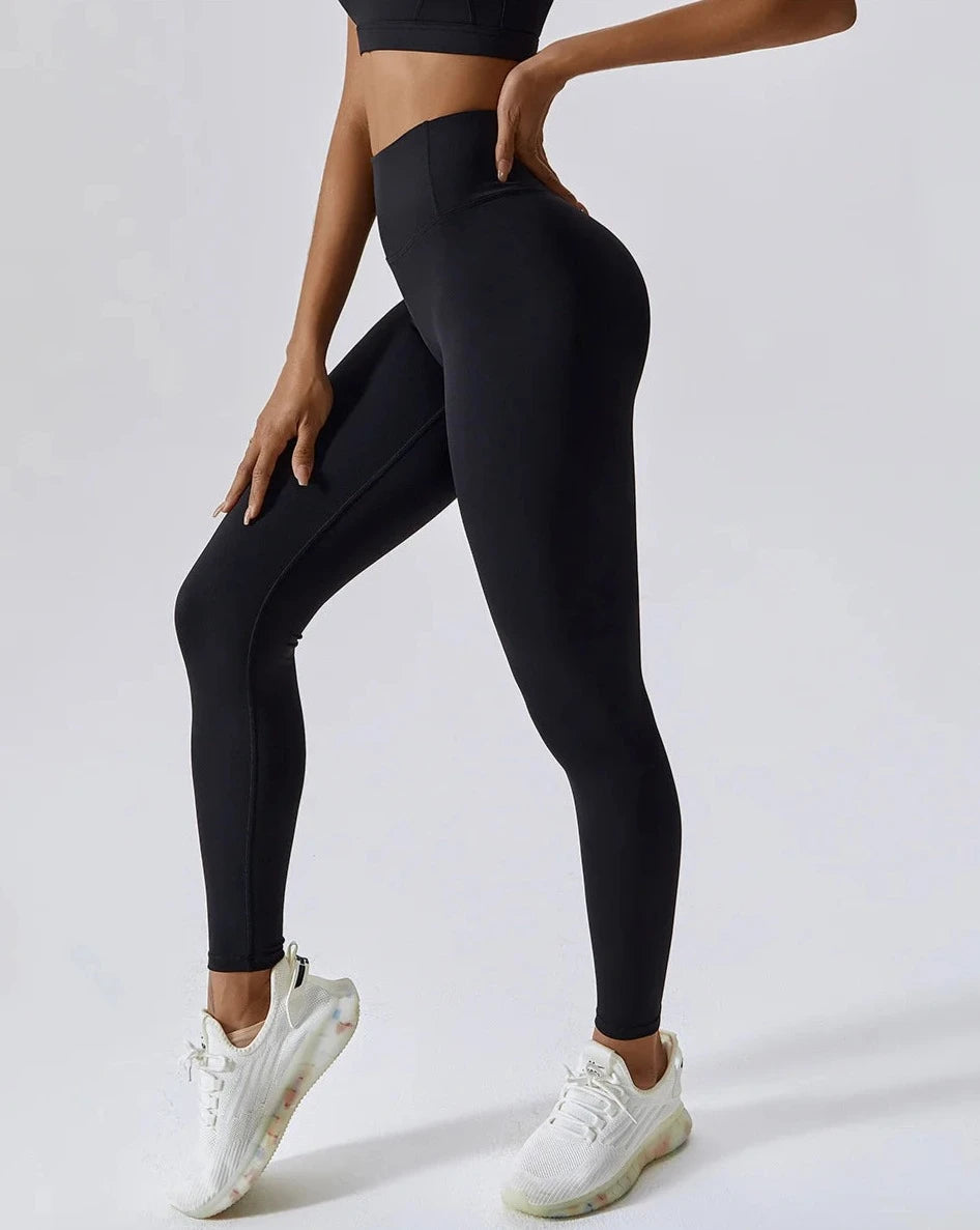 THE IRIS HIGH WAIST LEGGINGS - BLACK