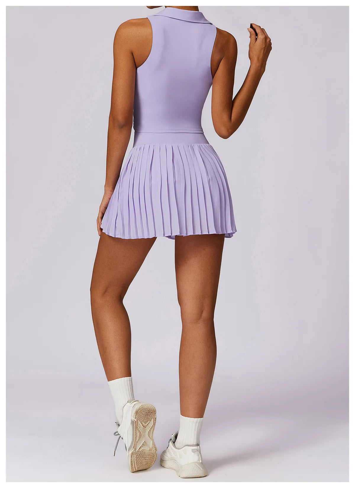 TENNIS SKORT AND TOP SET - LILAC