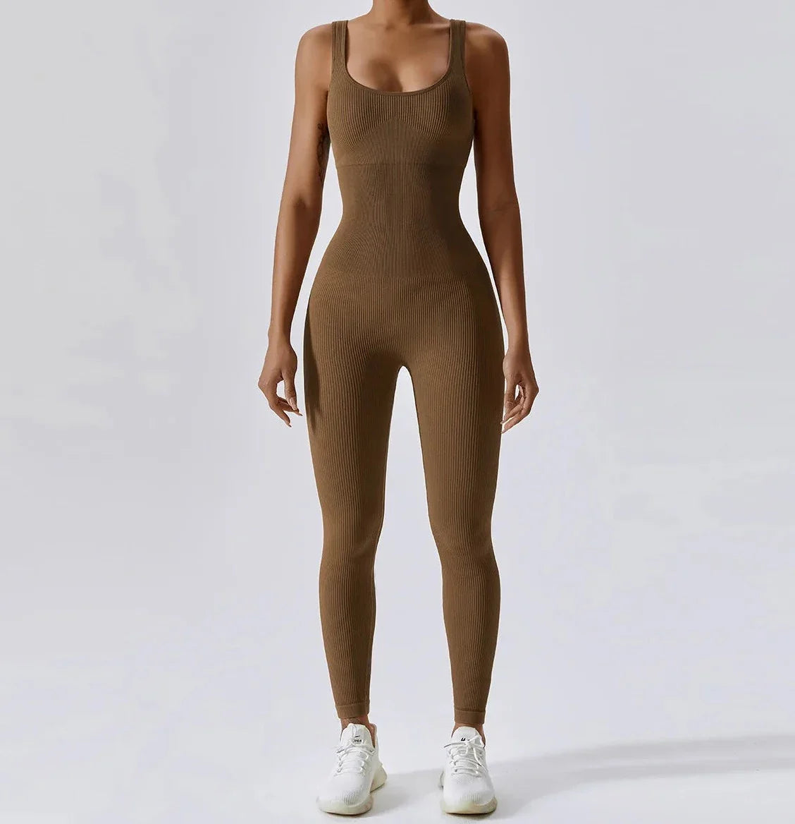 SEAMLESS JUMPSUIT - WHITE
