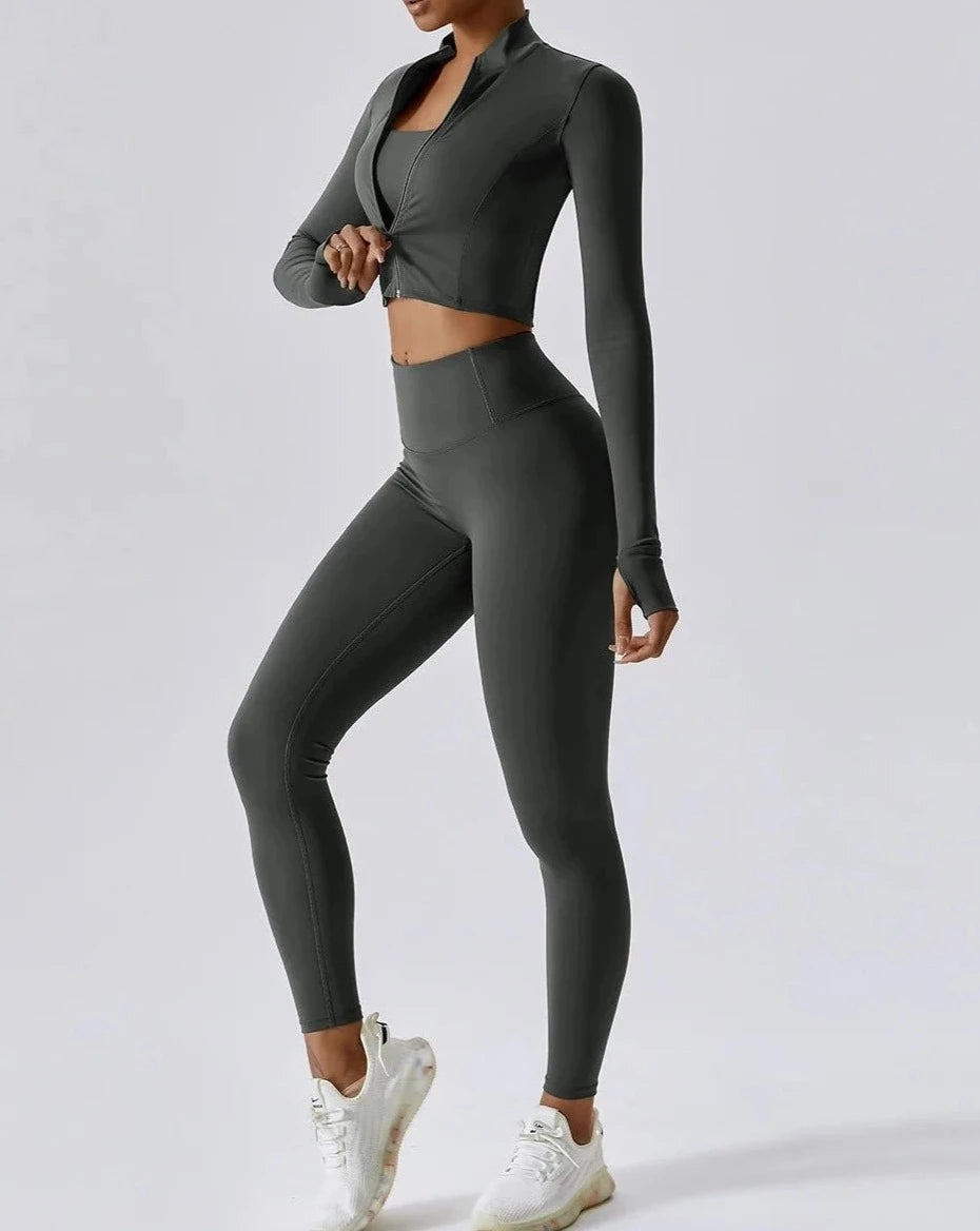 THE IRIS HIGH WAIST LEGGINGS - GREY