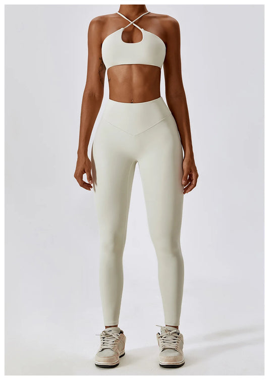 HIGH WAIST POCKET LEGGINGS - WHITE