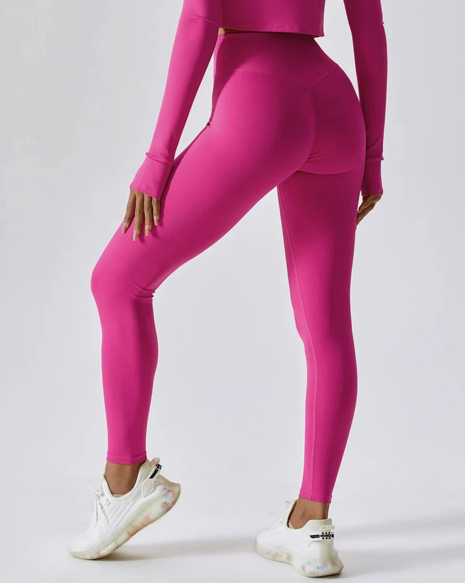 THE IRIS HIGH WAIST LEGGINGS - PINK