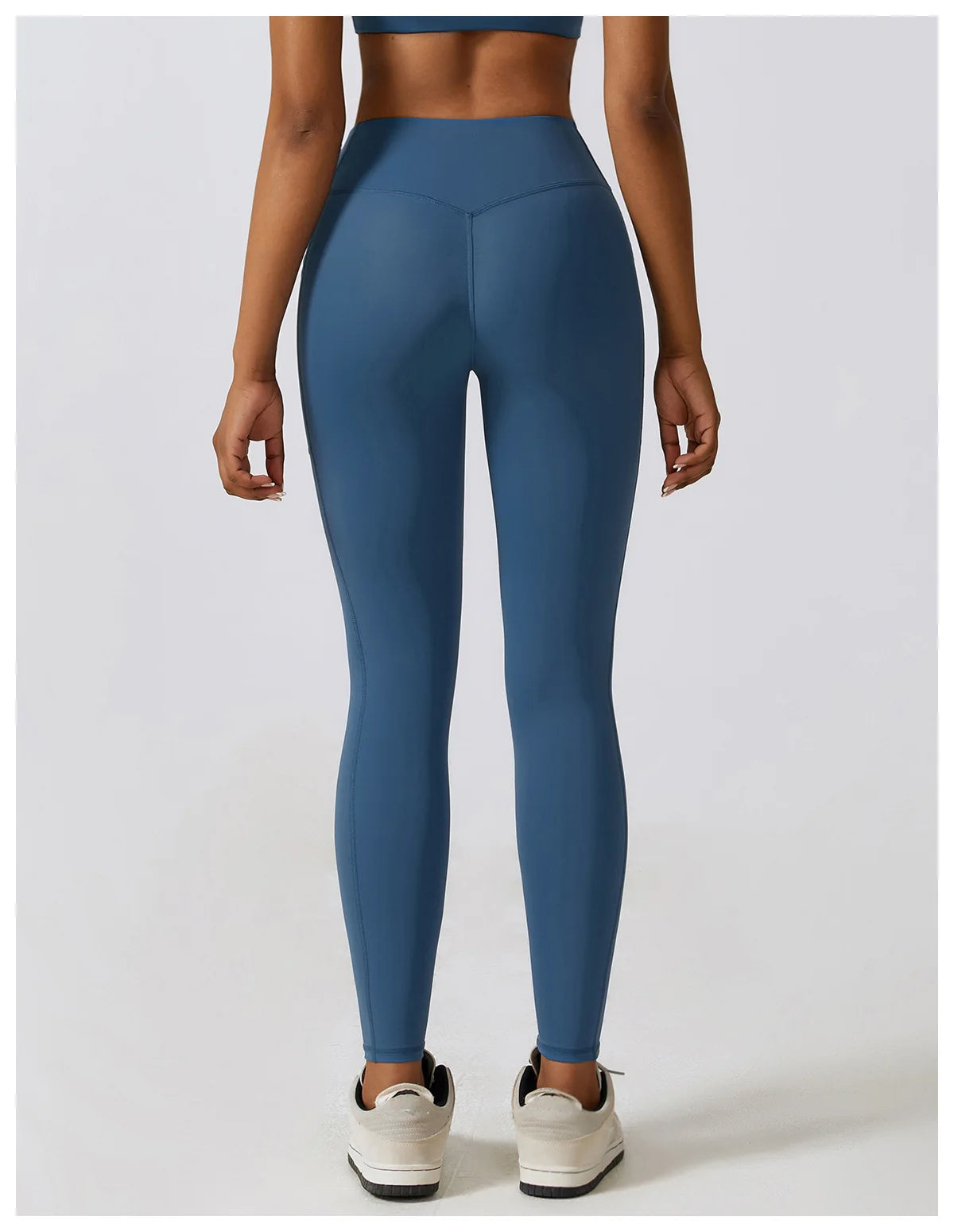 Crossed Waist Pocket Leggings - Navy