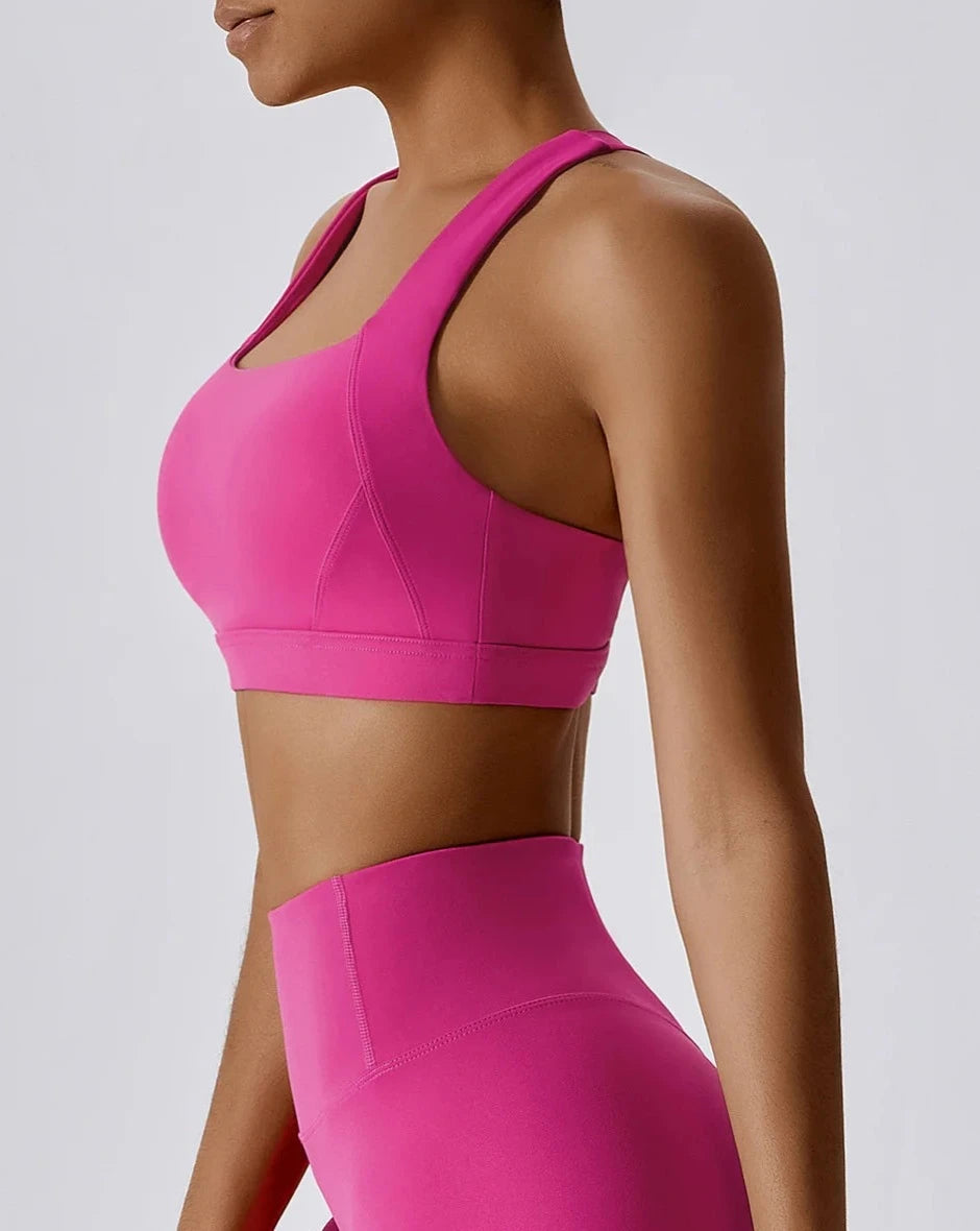 THE IRIS HIGH SUPPORT SPORTS BRA - PINK