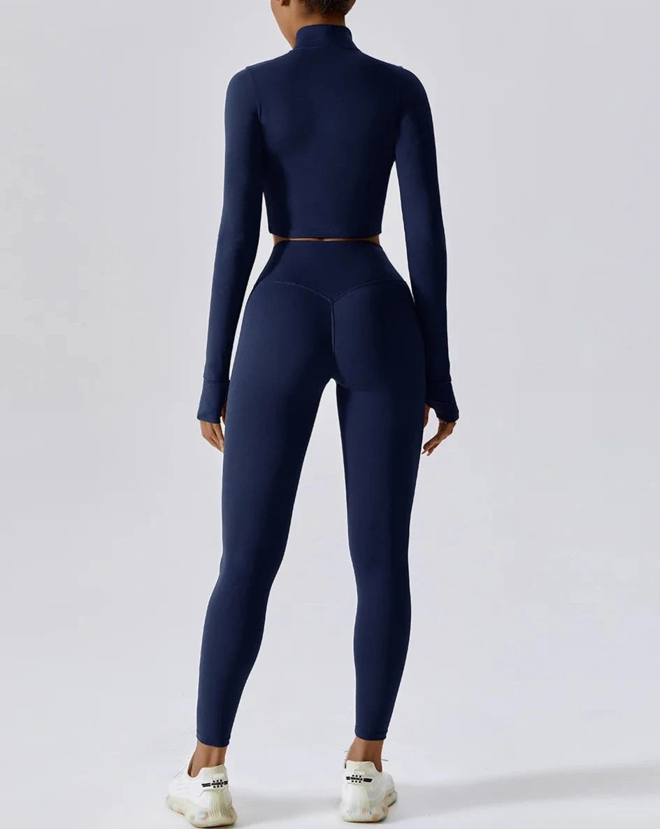 THE IRIS HIGH WAIST LEGGINGS - NAVY