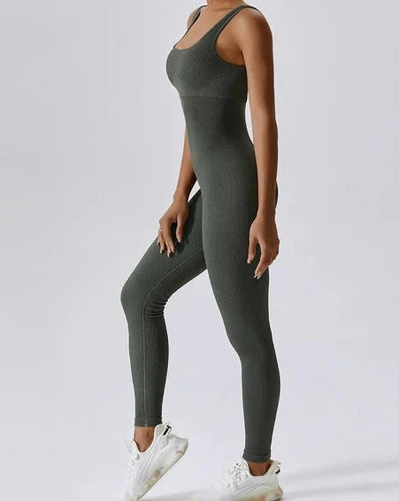 SEAMLESS JUMPSUIT - GREY