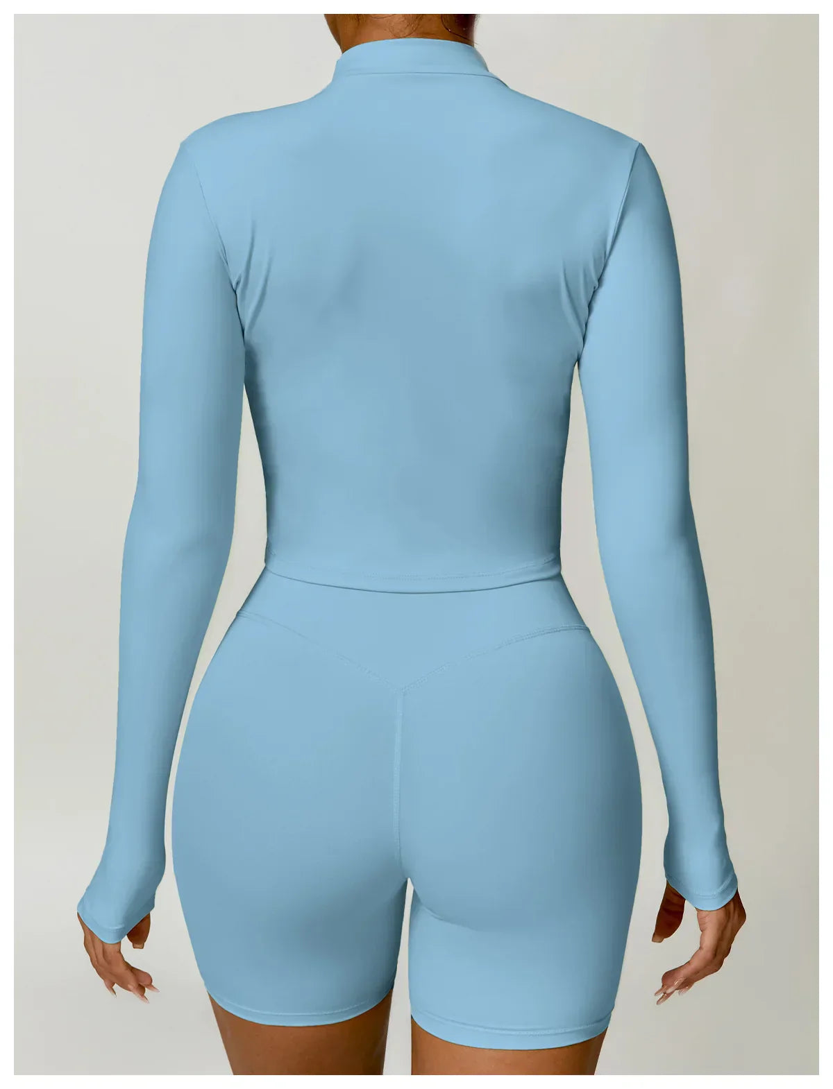 SHAPE ENHANCING LONG SLEEVE JACKET - BLUE