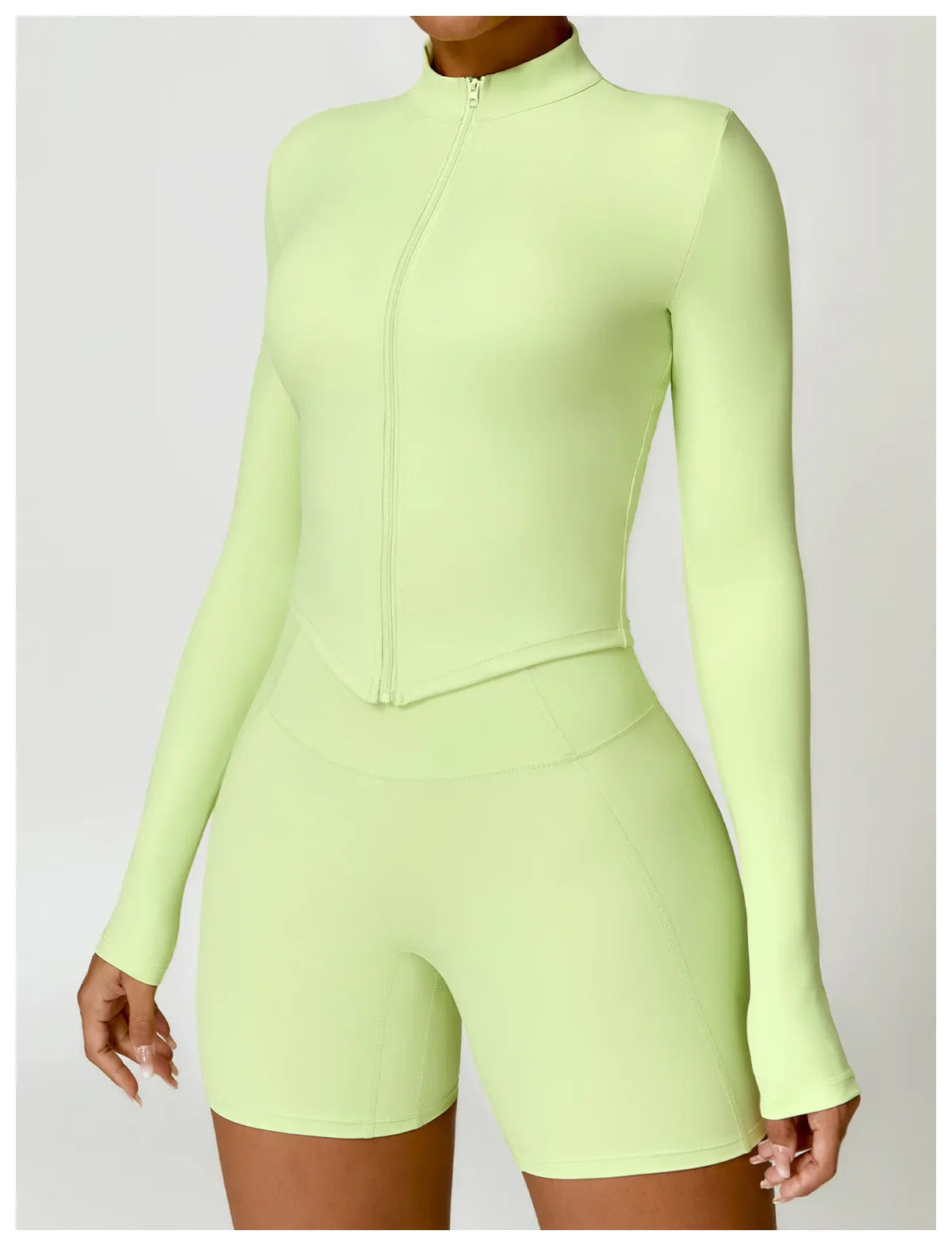 SHAPE ENHANCING LONG SLEEVE JACKET - LIME