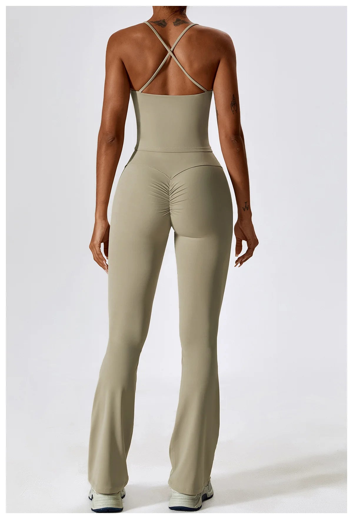 CAMI AND FLARED SET - CAMEL