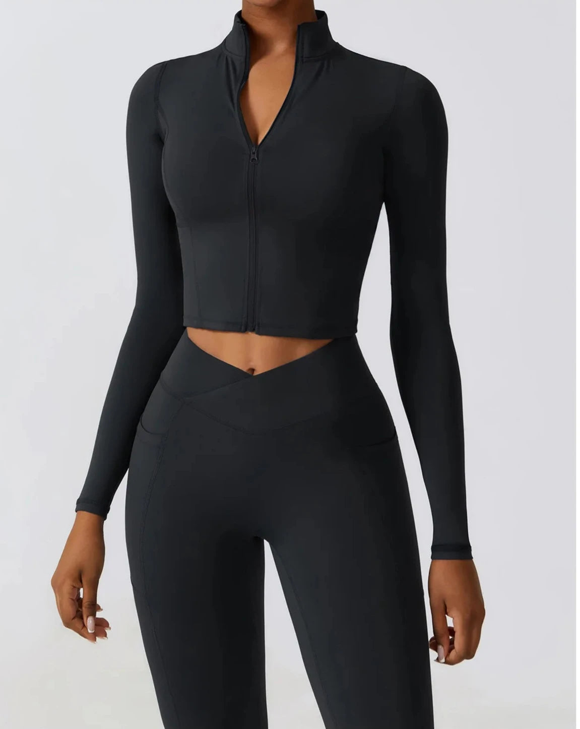 FITTED CONTOUR SPORTS JACKET - BLACK