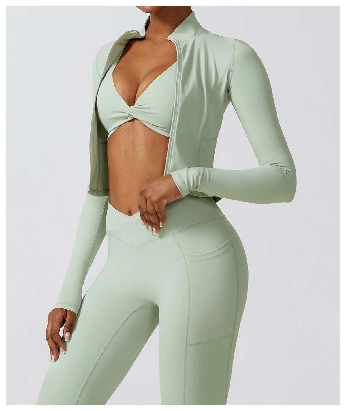 FITTED CONTOUR SPORTS JACKET - SAGE